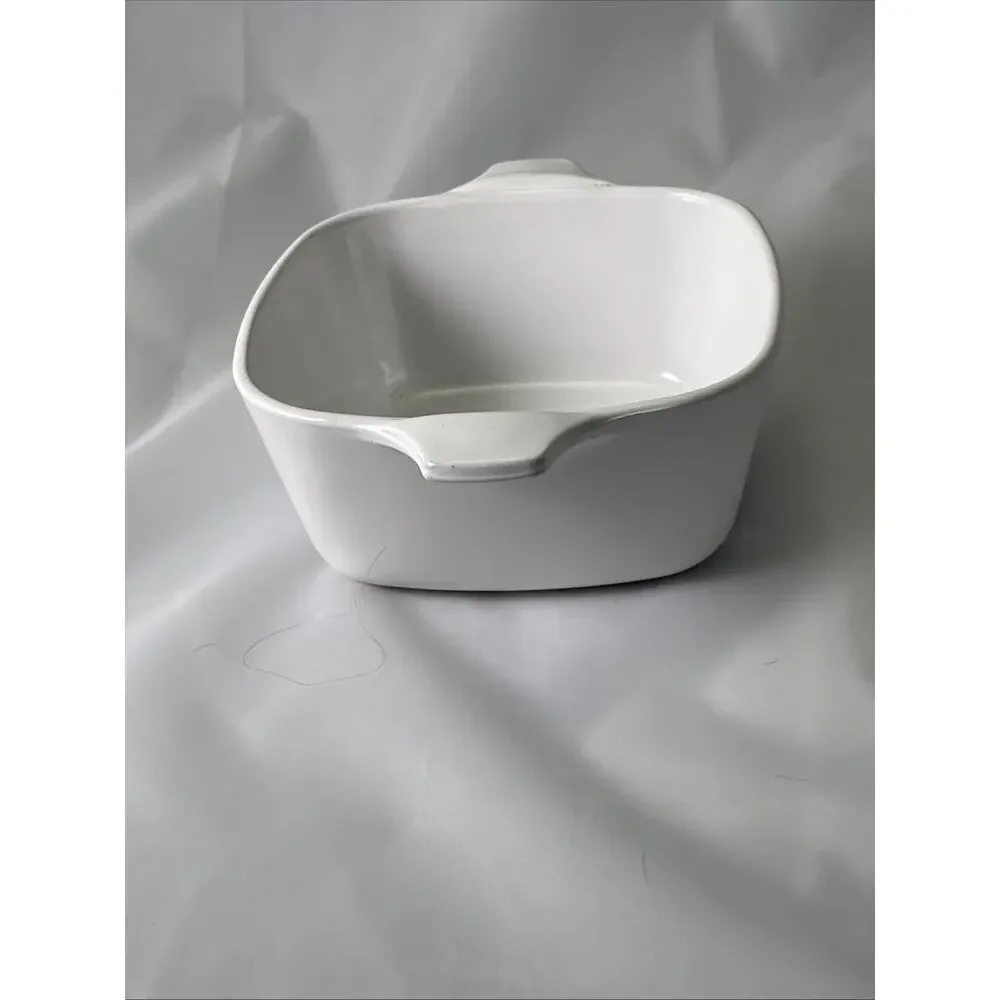 Vintage Corning Ware Baking Dish White Blue Cornflower Square P-43-B 2 3/4 Cup